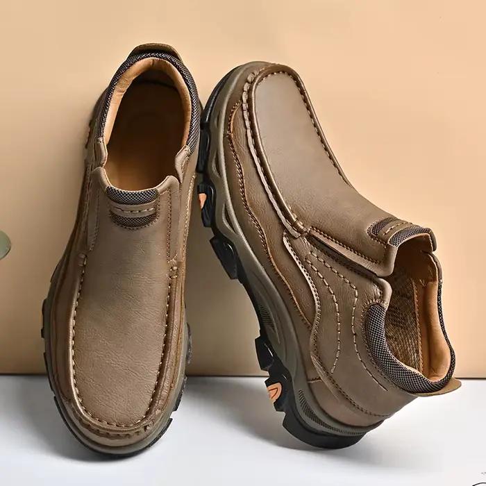 2025 baskets en cuir véritable pour hommes bottes décontracté