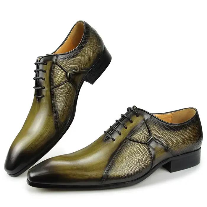 Chaussures en cuir Oxfords pour hommes