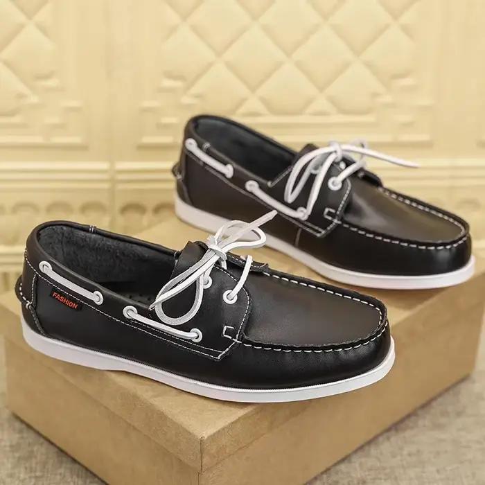 Chaussures de bateau mocassins homme confortables caoutchouc liège pointure large choix couleur occassions spéciales conduite printemps automne