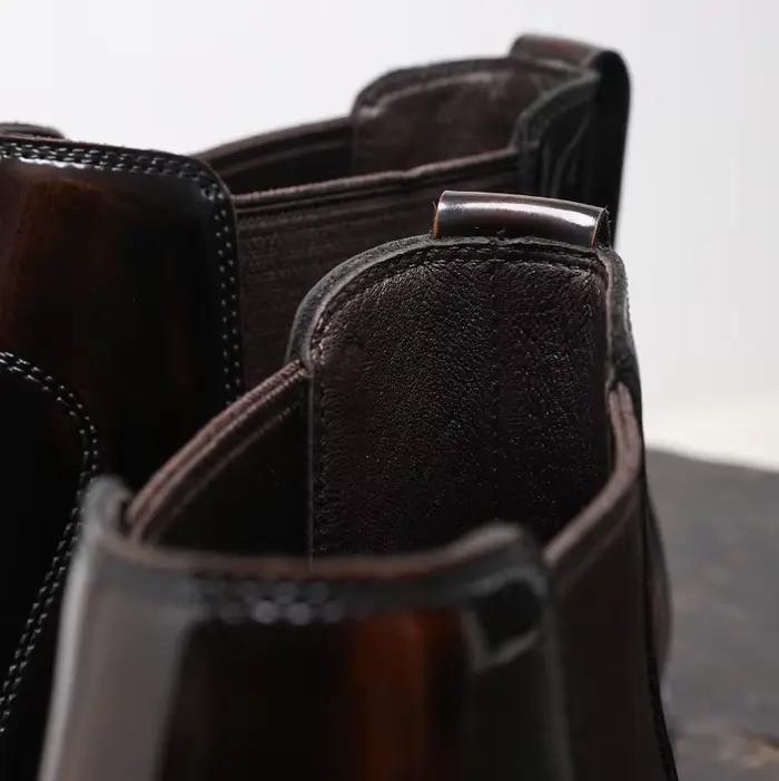 Bottes Chelsea à bout carré de style britannique pour hommes