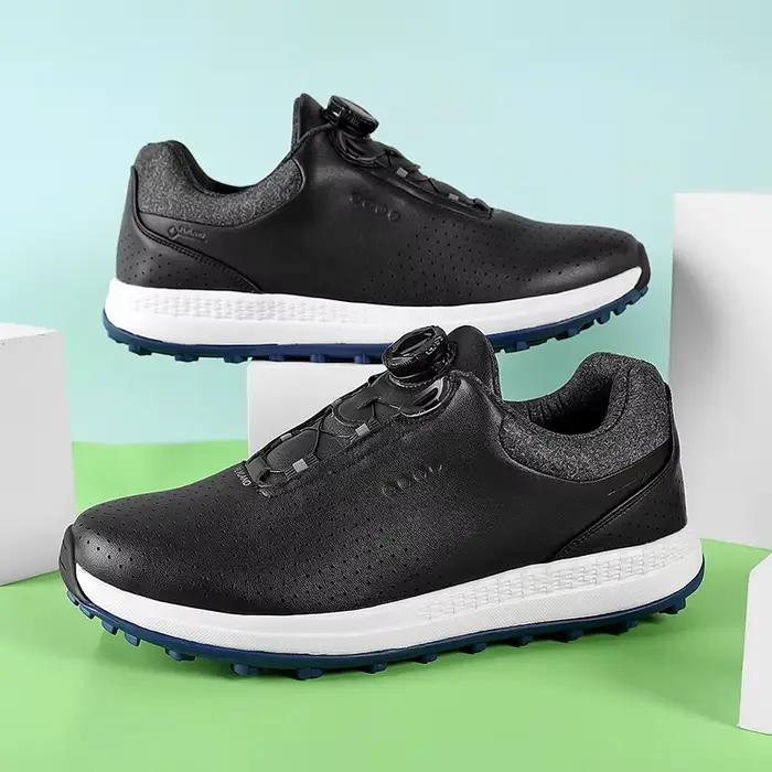 Chaussures de golf de luxe respirantes pour hommes, confortables, sans crampons, pour l'entraînement sportif en plein air, baskets antidérapantes, imperméables, pour la marche