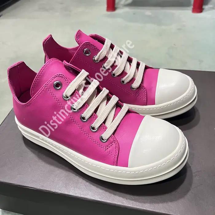 Chaussures à plateforme magenta Round Owens pour hommes et femmes style punk urbain baskets basses à lacets ocassions décontractées