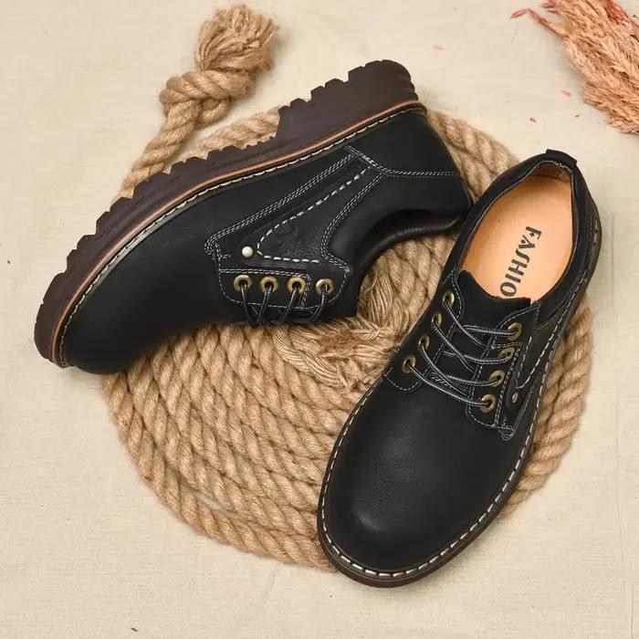 Chaussures Oxford en coton pelucheux pour hommes