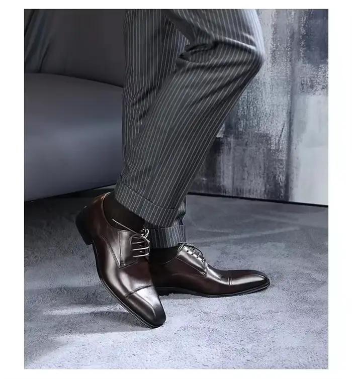 Mocassins Oxford italiens en cuir élégant pour hommes