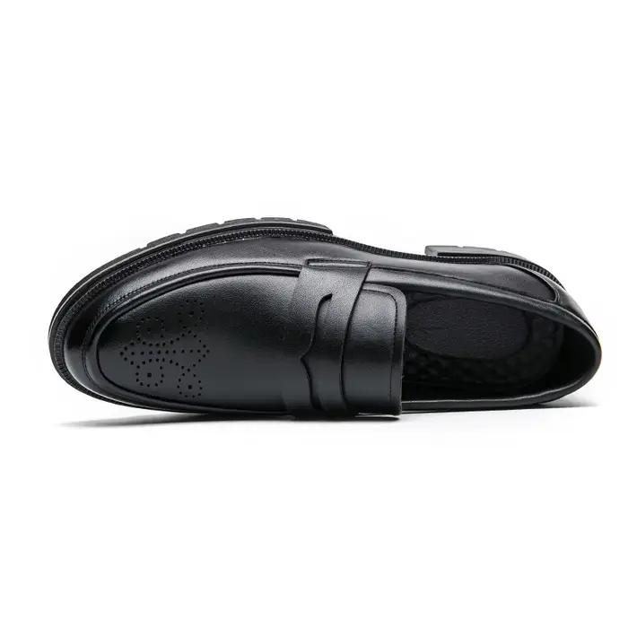 Chaussures habillées pour hommes rétro décontracté affaires chaussures en cuir hommes mocassins de bureau formel Social richelieu chaussures en cuir de mariage pour hommes
