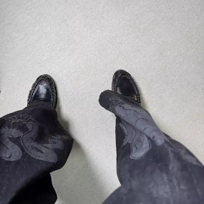 Mocassins Vintage noirs pour hommes