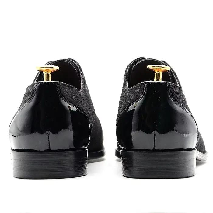 Chaussures Derby noires de luxe pour hommes