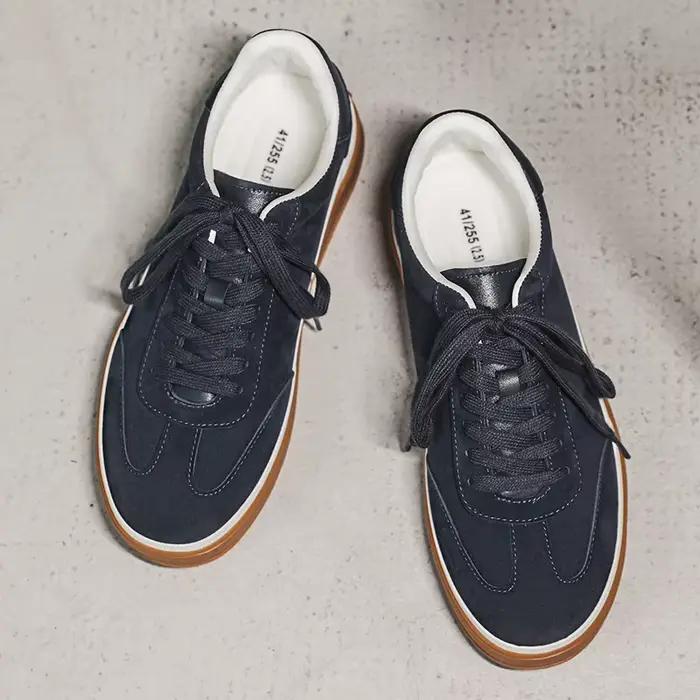 Chaussures décontractées pour hommes en cuir bout rond solides et confortables pour tenues professionnelles et loisirs occasions spéciales