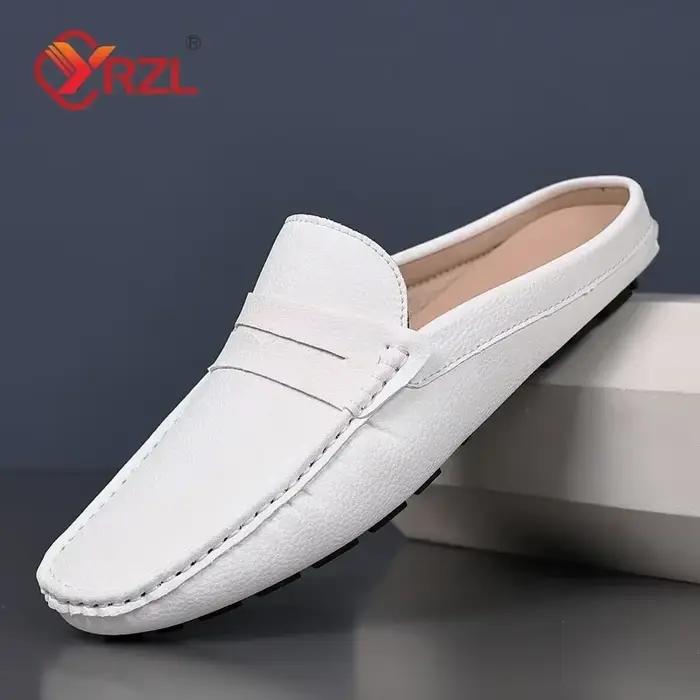 Mocassins Blancs Faits à la Main pour Homme