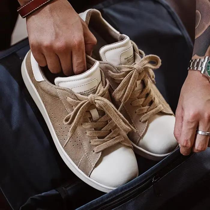 Chaussures basses vintage MADEN pour hommes, synthétiques avec semelle en caoutchouc, respirantes, décontractées, couleurs mélangées, pour printemps et automne, parfaites pour le skate et les promenades