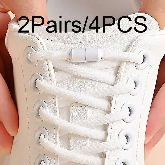 2 paires de lacets élastiques sans nœuds