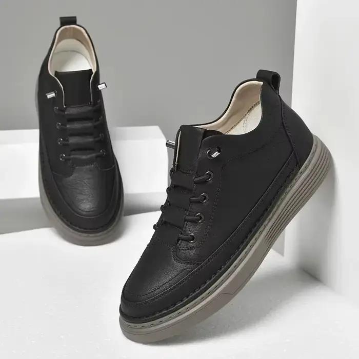 Chaussures rehaussantes en cuir véritable pour hommes