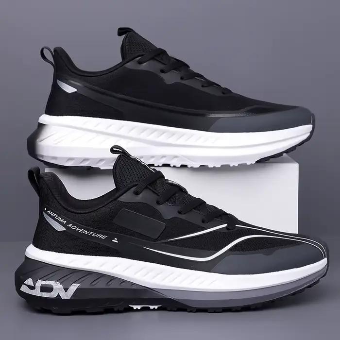 Chaussures de marche hommes en plein air antidérapant bonne qualité à la mode plat résistant à l'usure respirant