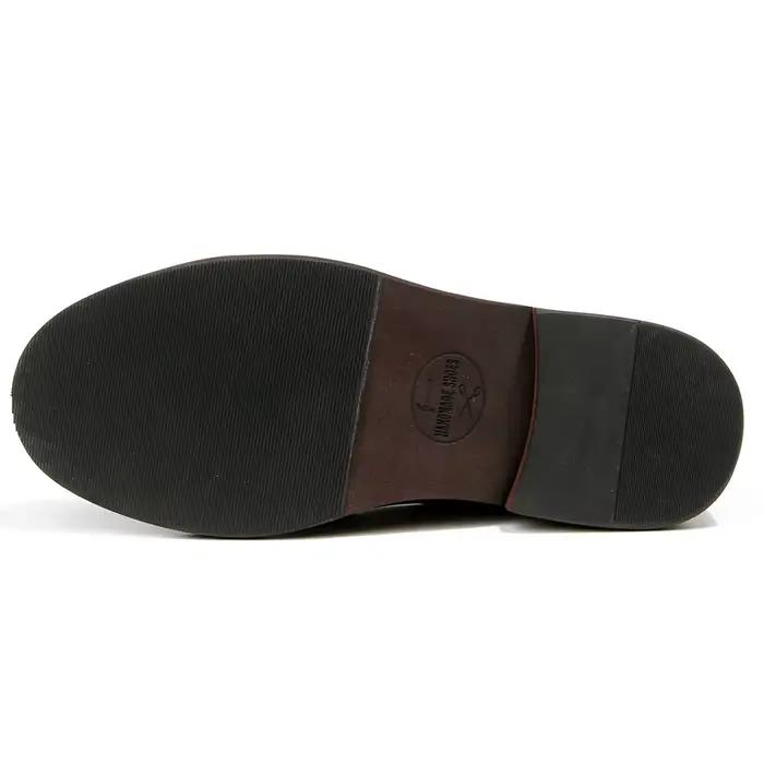 Chaussures en cuir décontractées sculptées à trois articulations pour hommes