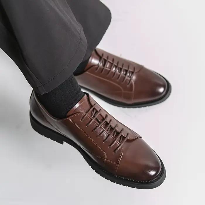 Chaussures habillées en cuir de luxe pour hommes