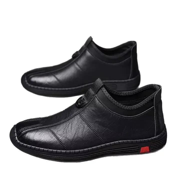 Chaussures décontractées pour hommes, style britannique tendance, à enfiler, pour la conduite, semelle souple, chaussures de loisirs respirantes, bout rond, talon plat, sportives
