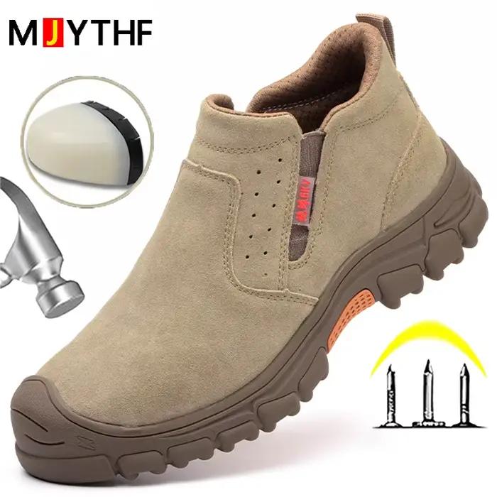 Bottes de travail imperméables pour hommes, chaussures de sécurité à bout Composite, Anti-écrasement, Anti-perforation, chaussures de soudage Anti-brûlure, protection