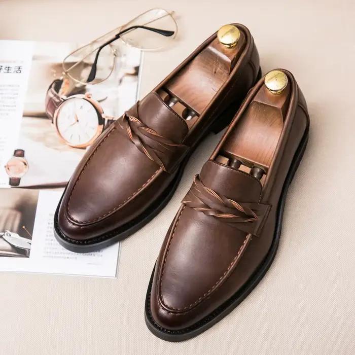 Chaussures en cuir décontractées pour hommes