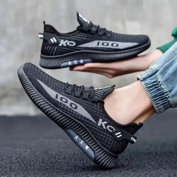 Chaussures de travail décontractées d'été 2026 à semelle souple, respirantes en maille, antidérapantes, résistantes à l'usure, basses, en toile, pour une marche confortable