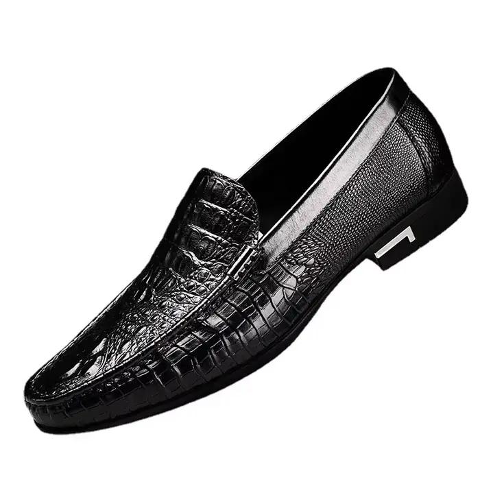 Hommes sans lacet chaussures homme mocassins hommes mocassins en cuir véritable chaussures d'été hommes mocassins chaussures plates chaussures de conduite formelles 2024