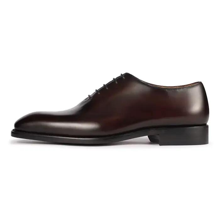 Chaussures habillées Oxford en cuir pleine fleur pour hommes