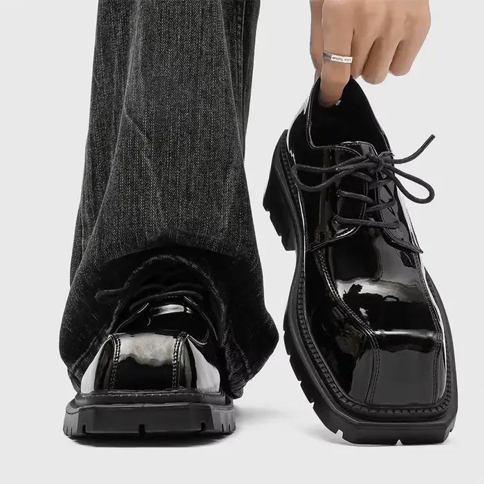 Chaussures Derby pour hommes à semelle épaisse