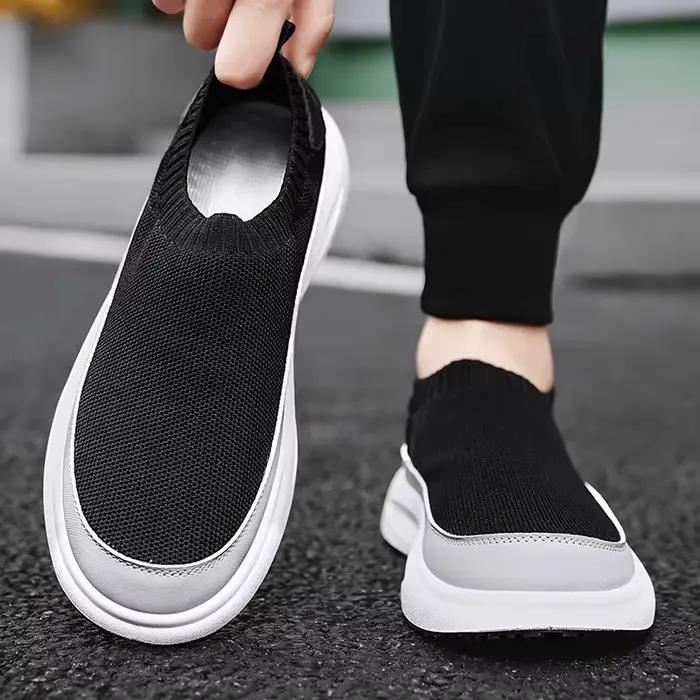 Chaussures chaussettes montantes respirantes pour hommes, semelle souple, chaussures confortables, chaussures décontractées, haute qualité, nouveau style à la mode, printemps