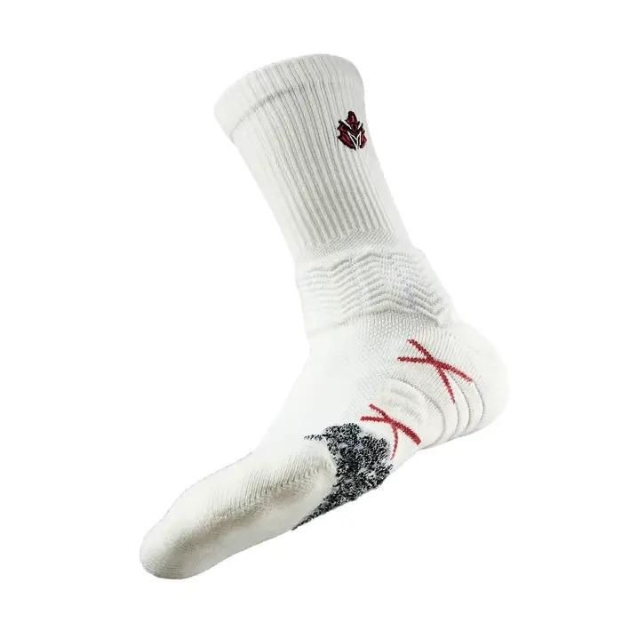 Veidoorn chaussettes de Sport de haute qualité pour hommes longueur mi-mollet chaussettes de basket-ball de course épaissir antidérapant Camping bas de cyclisme