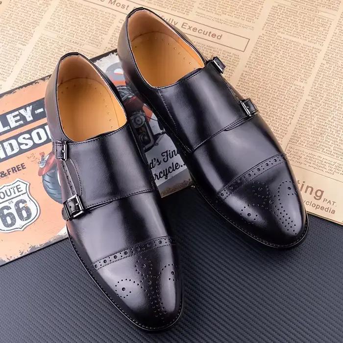 Mocassins à sangle de moine pour hommes