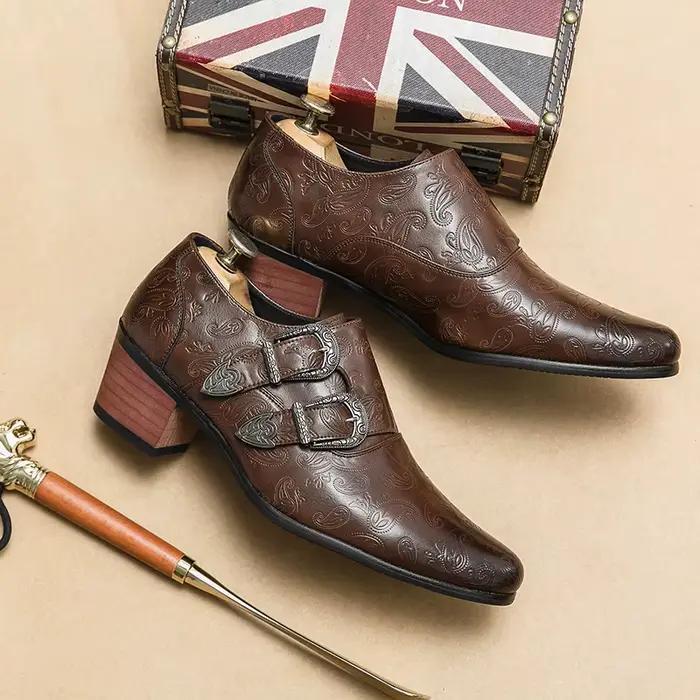 Mocassins décontractés en cuir pour hommes, chaussures d'affaires, robe formelle, mode de créateur