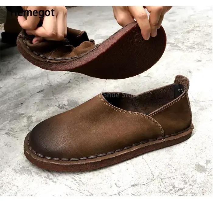 Chaussures en cuir respirantes à l'offre elles souples pour hommes