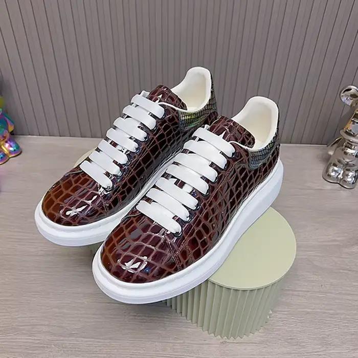 Mocassins à plateforme en cuir véritable pour hommes, baskets décontractées, marron, marque de luxe, chaussures noires