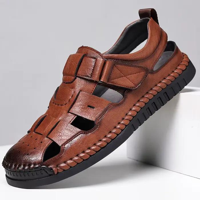 Sandales pour hommes été nouvelle mode rétro respirer décontracté protéger les orteils