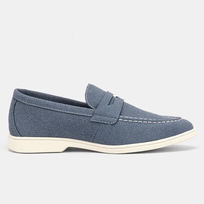Mocassins homme hecrafted respirants confortables pour printemps automne ocassions quotidiennes pointure ajustée matériaux synthétiques et cuir collage semelle en caoutchouc et eva
