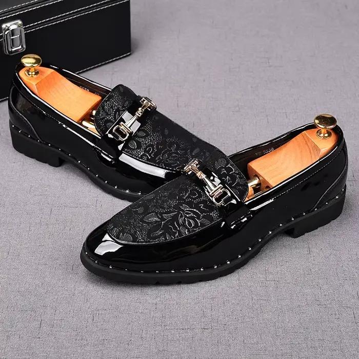 Chaussures pour hommes Designer à la main en cuir de mariage