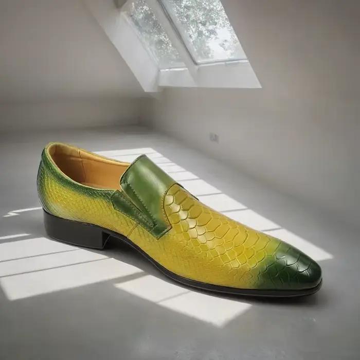 Moine décontracté chaussures de luxe pour hommes en cuir pleine fleur robe sociale livraison gratuite Schuhe Herren vert classique artisanat zapatos