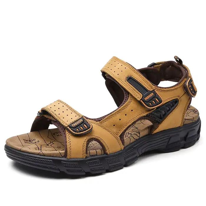 Sandales de luxe en cuir véritable pour hommes