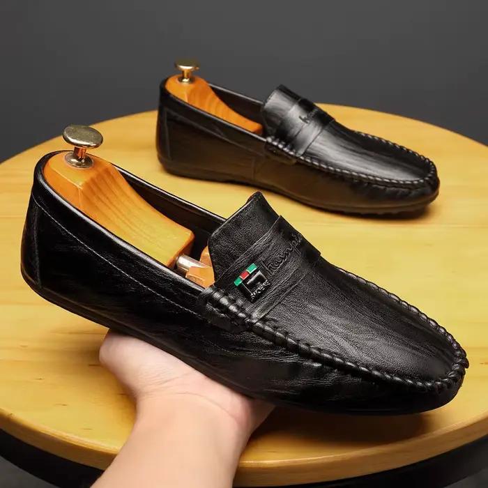 Mocassins OLOMM décontractés pour homme, style coréen, confortables, respirants, bout rond, talon plat, légers, pour printemps et automne