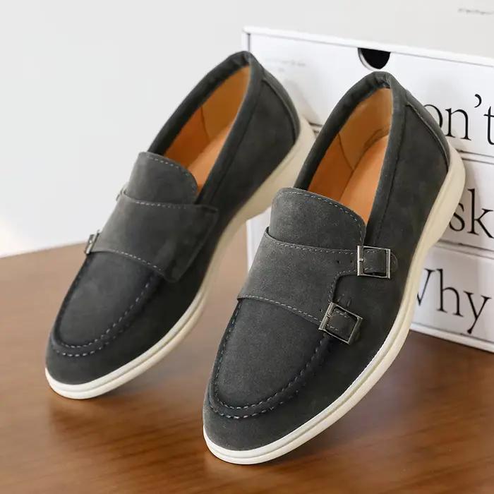 Mocassins Yeinshaars décontractés en faux daim pour homme, semelle souple et respirante, mocassins à enfiler pour printemps automne occassions décontractées