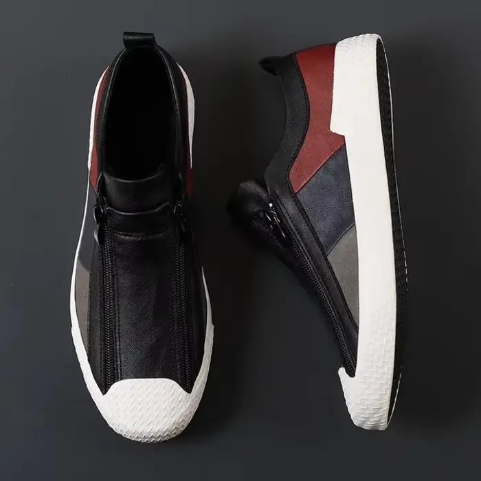 Baskets élégantes en cuir pour homme, confortables, durables et résistantes à l'usure pour les occasions printanières et automnales