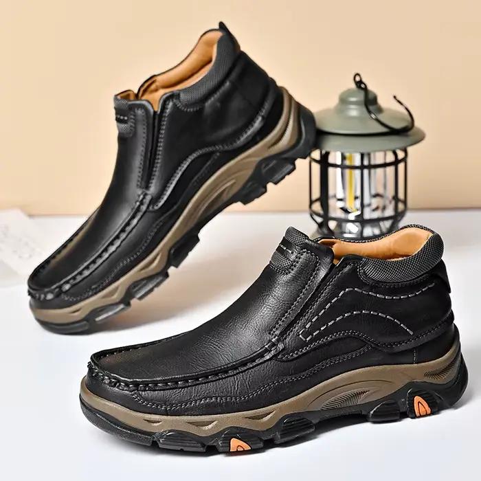 2025 baskets en cuir véritable pour hommes bottes décontracté