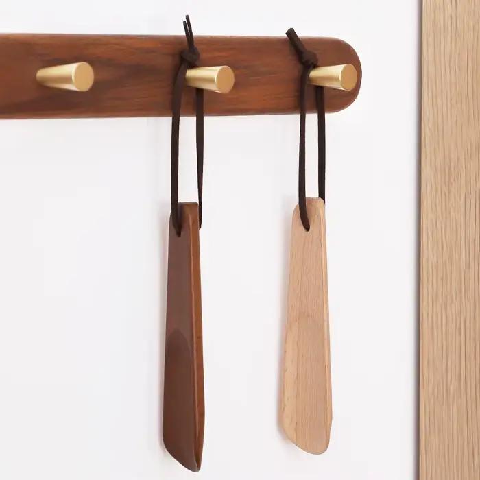 Mini chausse-pied en bois de hêtre aidant à chaussures pour voyages d'affaires et déplacements quotidiens usage durable élégant pour femmes hommes occaions spéciales