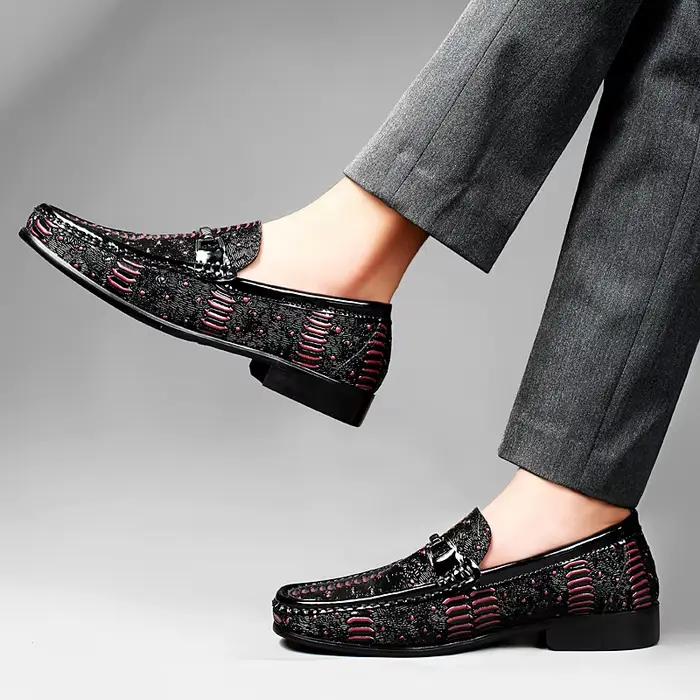 Mocassins en cuir véritable pour hommes