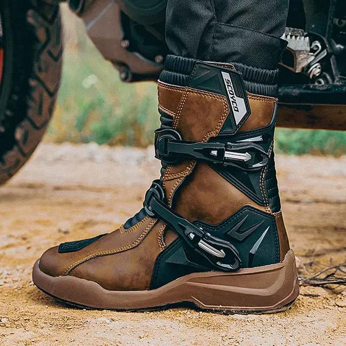 Bottes De Motocross imperméables Botas De Moto Anti-chute Botas Moto Hombre chaussures De Moto bottes d'équitation
