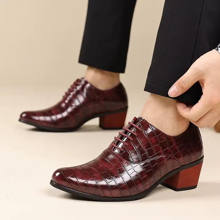Chaussures habillées rouges de luxe pour hommes