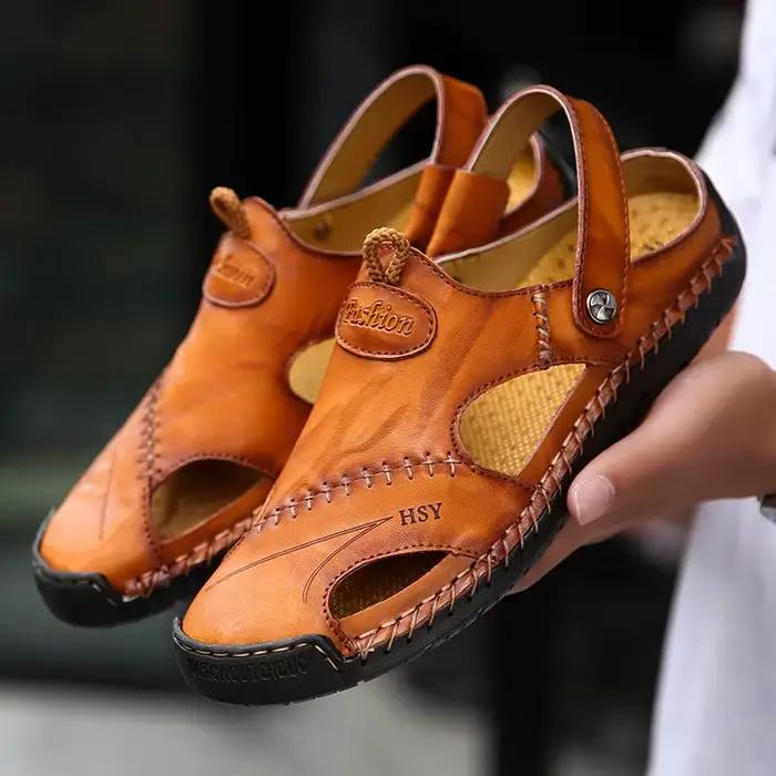 Sandales d'été en cuir pour hommes