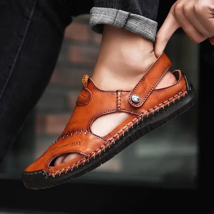 Sandales d'été en cuir pour hommes