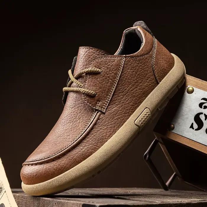 Chaussures décontractées Mixidelai en cuir souple pour homme, mocassins respirants et durables, idéales pour les grandes tailles et les occasions décontractées