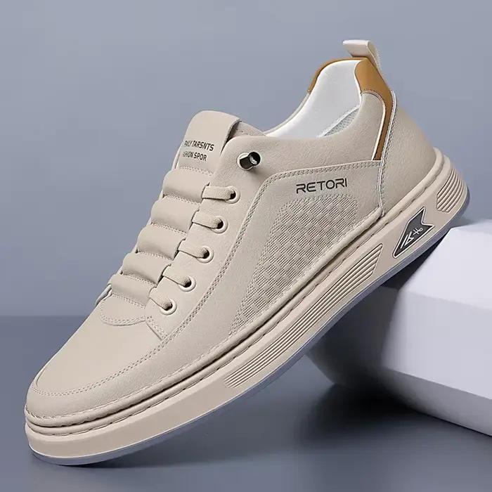 Chaussures de sport décontractées en cuir pour hommes