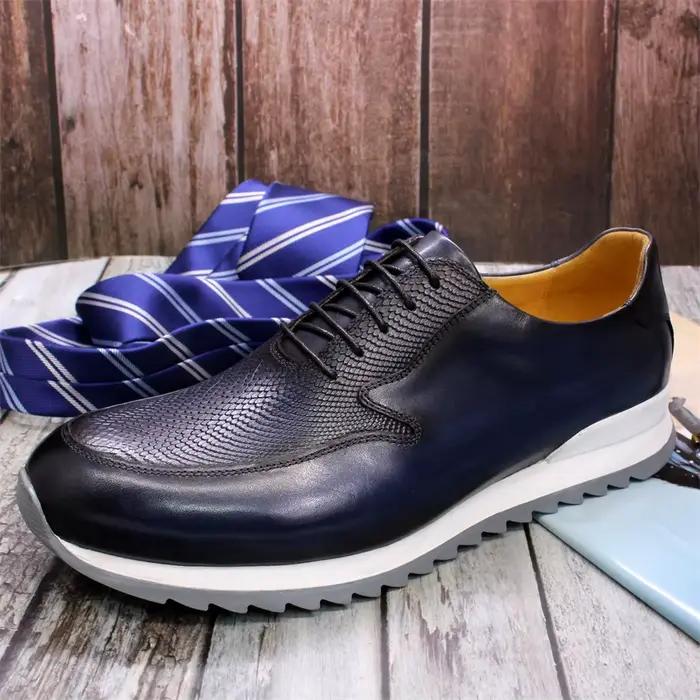 Chaussures en cuir à lacets pour hommes